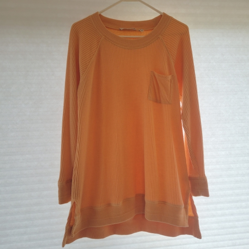 Soft Surroundings Peach Thermal Tunic Long Sleeve Shirt Medium
